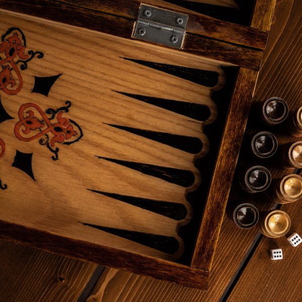 Backgammon made of beech wood